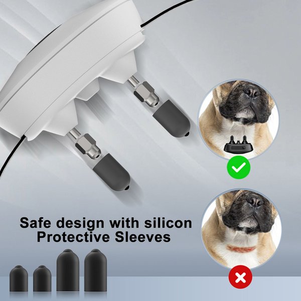 Show full view: GroovyPets 550-yard Remote Dog Training Shock Collar, One Size, White slide 8 of 10