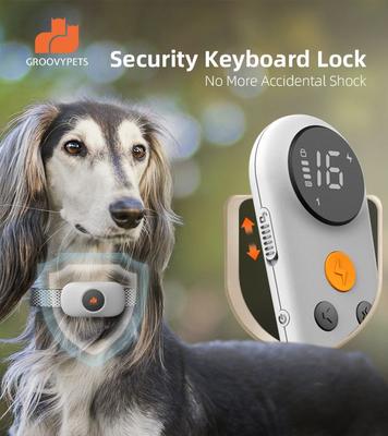 Show full view: GroovyPets 550-yard Remote Dog Training Shock Collar, One Size, White slide 8 of 11