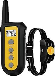 GroovyPets 650 Yard Auto Anti-bark Remote Dog Training Shock Collar, Black, 1 Dog Kit