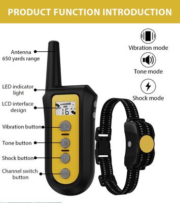 Show full view: GroovyPets 650 Yard Auto Anti-bark Remote Dog Training Shock Collar, Black, 1 Dog Kit slide 2 of 11