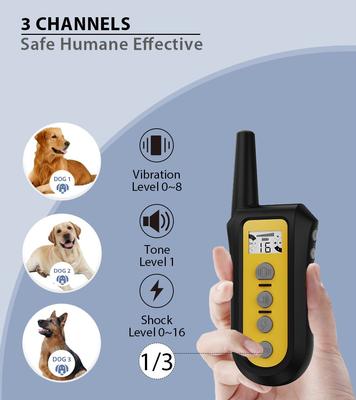 Show full view: GroovyPets 650 Yard Auto Anti-bark Remote Dog Training Shock Collar, Black, 1 Dog Kit slide 4 of 11