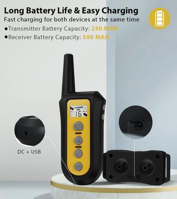 Show full view: GroovyPets 650 Yard Auto Anti-bark Remote Dog Training Shock Collar, Black, 1 Dog Kit slide 5 of 11