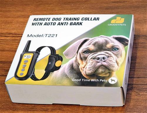 Show full view: GroovyPets 650 Yard Auto Anti-bark Remote Dog Training Shock Collar, Black, 1 Dog Kit slide 9 of 11
