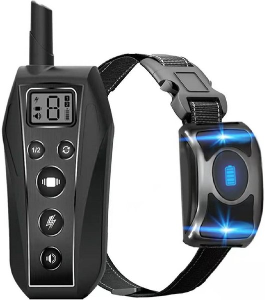 Show full view: GroovyPets 650 Yard Waterproof Dog Training Shock Collar, 1 collar slide 1 of 9