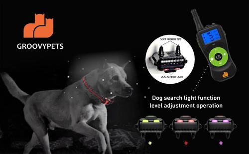 Show full view: GroovyPets One-Dog Kit 800 Yard Waterproof Long-Life Rechargeable Remote Dog Training Shock Collar System slide 8 of 11