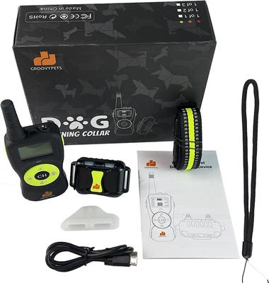 Show full view: GroovyPets One-Dog Kit 800 Yard Waterproof Long-Life Rechargeable Remote Dog Training Shock Collar System slide 9 of 11