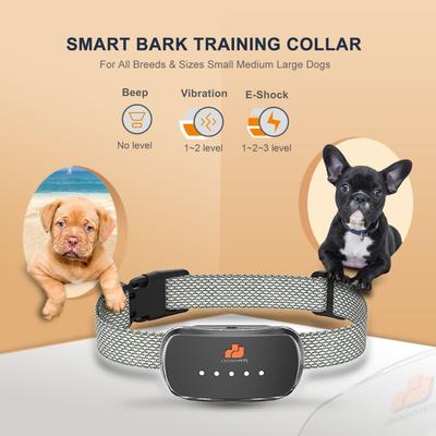 Show full view: GroovyPets Rechargeable Waterproof Bark Control Training Dog Collar, One Size, Black slide 4 of 10
