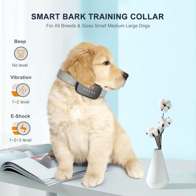 Show full view: GroovyPets Rechargeable Waterproof Bark Control Training Dog Collar, One Size, Black slide 6 of 10