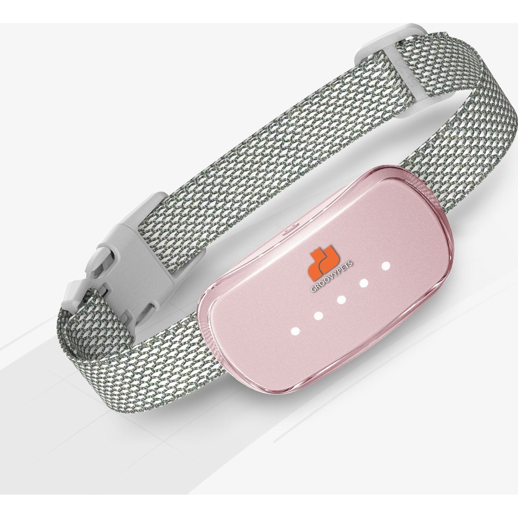 GroovyPets Rechargeable Waterproof Bark Control Training Dog Collar, One Size, Pink