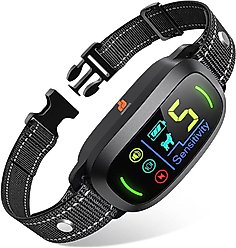GroovyPets Smart Barking Control Waterproof Automatic Anti Bark Dog Collar, Black