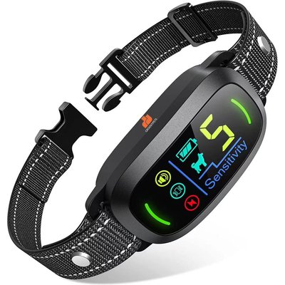 GroovyPets GroovyPets Smart Barking Control Waterproof Automatic Anti Bark Dog Collar, Black