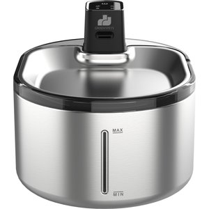 GroovyPets Stainless Steel Cordless Rechargeable Dog & Cat Water Fountain, 152-oz