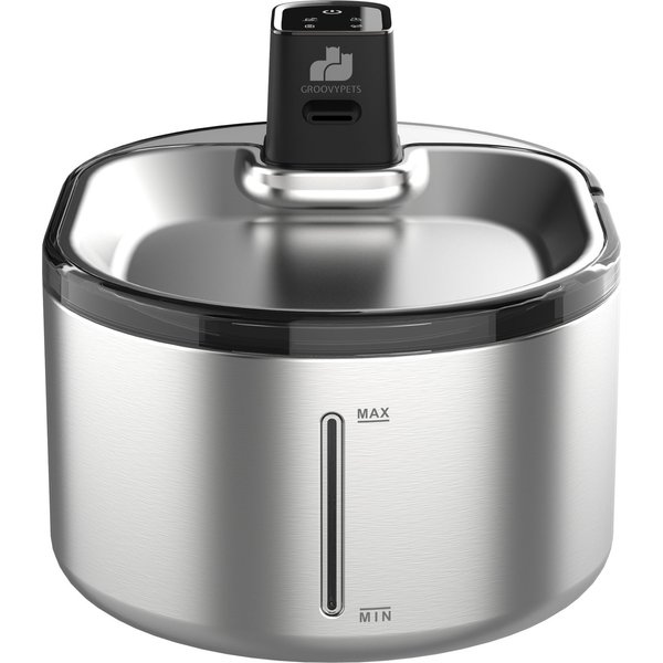 PIONEER PET Big Max Style Stainless Steel Dog & Cat Fountain, 128oz