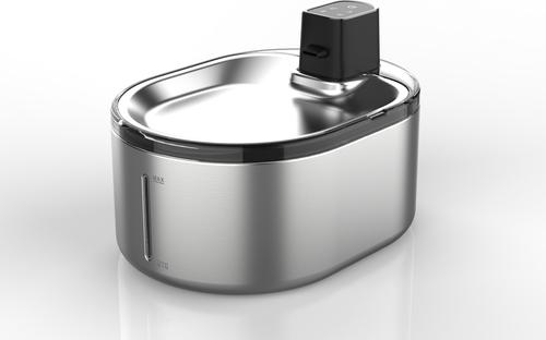 Show full view: GroovyPets Stainless Steel Cordless Rechargeable Dog & Cat Water Fountain, 152-oz slide 2 of 10