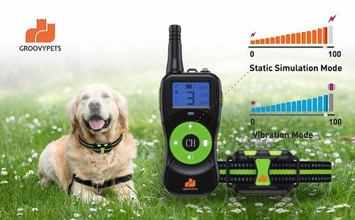 Show full view: GroovyPets Three-Dog Kit 800 Yard Waterproof Long-Life Rechargable Remote Dog Training Shock Collar System slide 2 of 11