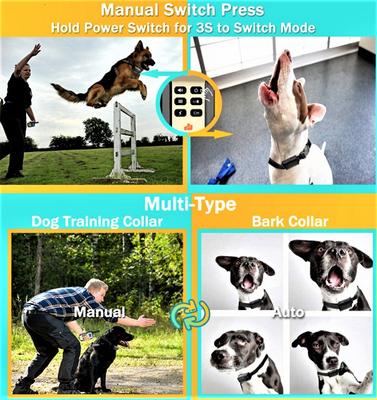 Show full view: GroovyPets Three-Dog Set 1100 Yard Auto Anti Bark, Humane Beep, Vibration, Static Shock Waterproof Rechargeable Dog Training Shock Collar System slide 4 of 7