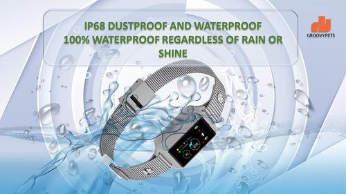 Show full view: GroovyPets Touchscreen Automatic Bark Collar Intelligent Bark Deterrent Dog Collar slide 5 of 12