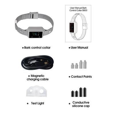 Show full view: GroovyPets Touchscreen Automatic Bark Collar Intelligent Bark Deterrent Dog Collar slide 8 of 12