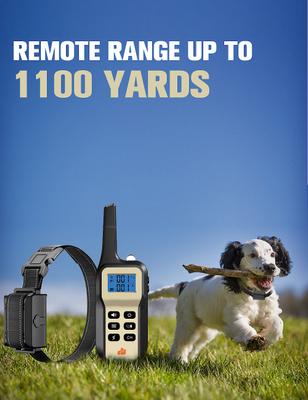 Show full view: GroovyPets Two-Dog Set 1100 Yard Auto Anti Bark, Humane Beep, Vibration, Static Shock Waterproof Rechargeable Dog Training Shock Collar System slide 6 of 9