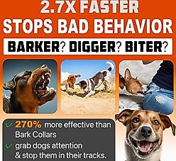 GroovyPets Ultrasonic Bark Deterrent Dog Training Device, Orange slide 2 of 7