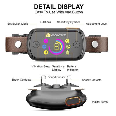 Show full view: GroovyPets Waterproof Smart Barking Control Dog Collar slide 2 of 9