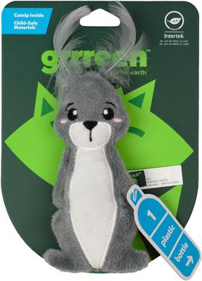Show full view: Grrreen Arctic Hare Catnip Plush Cat Toy, Grey, Small slide 2 of 7