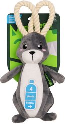 Grrreen Arctic Hare with Rope Squeaky Plush Dog Toy, Medium