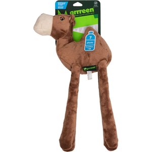 Grrreen Camel Squeaky Plush Dog Toy, Brown, Medium
