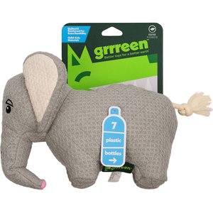 Grrreen Elephant Squeaky Plush Dog Toy, Large