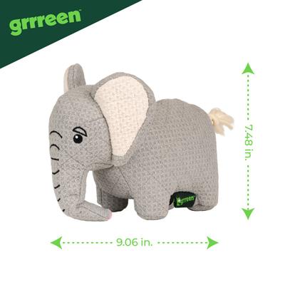 Show full view: Grrreen Elephant Squeaky Plush Dog Toy, Large slide 2 of 7