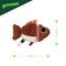 Show in main carousel: Grrreen Fish Puzzle Plush Cat Toy with Catnip, Brown, Small slide 2 of 6