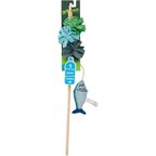 Grrreen Fish Teaser Cat Toy with Catnip, Multi, Small