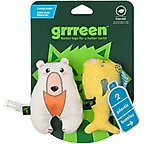 Grrreen Mahi Polar Bear Cat Plush Toy with Catnip, Multi, Small, 2 count