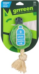 Grrreen Rope Turtle Squeaky Plush Dog Toy, Small slide 1 of 4