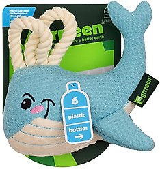 Grrreen Rope Whale Squeaky Plush Dog Toy, Medium