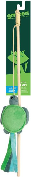 Show full view: Grrreen Turtle Teaser Cat Toy with Catnip, Green, Small slide 1 of 5