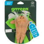 Grrreen Walrus Plush Cat Toy with Catnip, Brown, Small