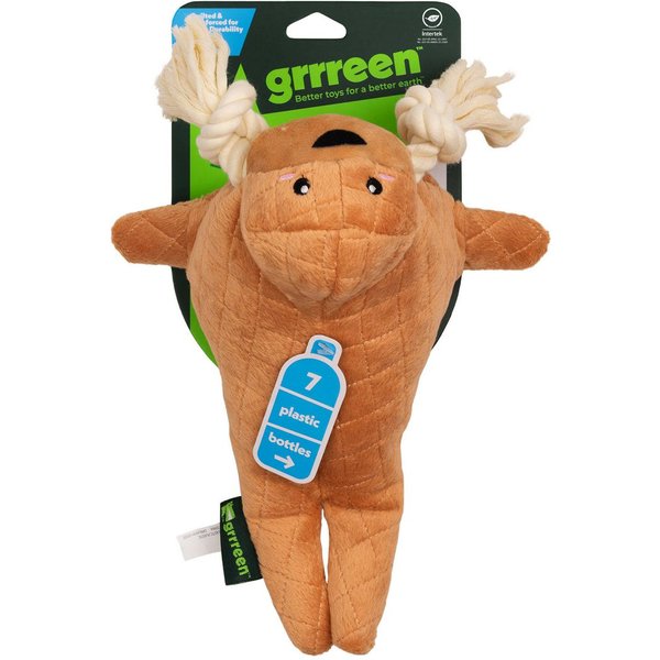 GoDog Flatz Chew Guard Squirrel Squeaky Plush Dog Toy