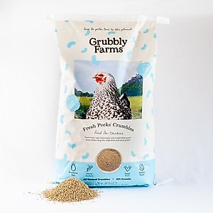 Grubbly Farms Fresh Pecks 16% Protein Layer Crumbles Poultry Feed, 30-lb bag