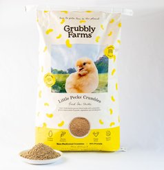 Grubbly Farms Little Pecks 19% Protein Starter Grower Crumbles Poultry Feed, 30-lb bag