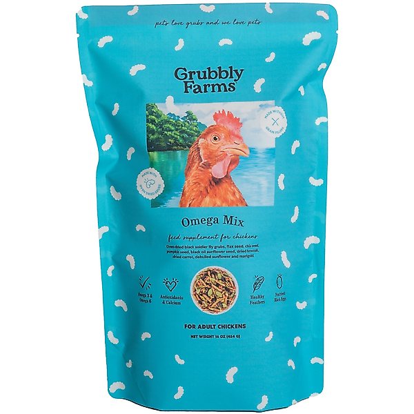 Hippy Chick Omega 3 Booster Egg & Feather Support Supplement for Chicken & Laying Hens, 1.25-lb Bag