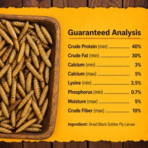 GRUBMASTER Dried Black Soldier Fly Larvae Bird Treat, 10-lb bag