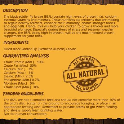 Show full view: GRUBMASTER Dried Black Soldier Fly Larvae Bird Treat, 5-lb bag slide 5 of 7