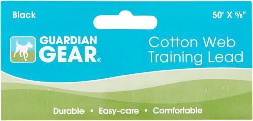 Show full view: Guardian Gear Cotton Web Training Dog Lead, 50-ft, Black slide 3 of 6