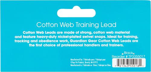 Show full view: Guardian Gear Cotton Web Training Dog Lead, 50-ft, Black slide 4 of 6