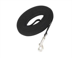 Guardian Gear Cotton Web Training Dog Lead, Black, 20-ft