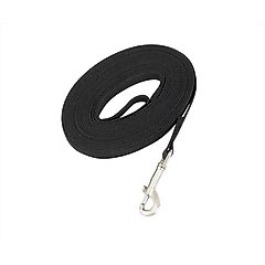 Guardian Gear Cotton Web Training Dog Lead, Black, 20-ft