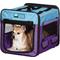 Show in main carousel: Guardian Gear Single Door Collapsible Soft-Sided Dog Crate, Purple/Turquoise, 18 inch slide 3 of 8