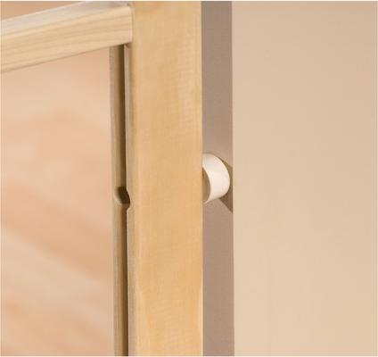 Show full view: GuardMasterIII Wood Slat Standard Pressure Mounted Dog Gate, Natural slide 2 of 3