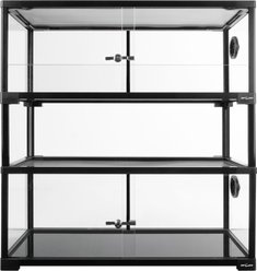 GUZZLO 2-Layer Extra-Low Reptile Glass Terrarium, Black, 40-gal slide 2 of 7